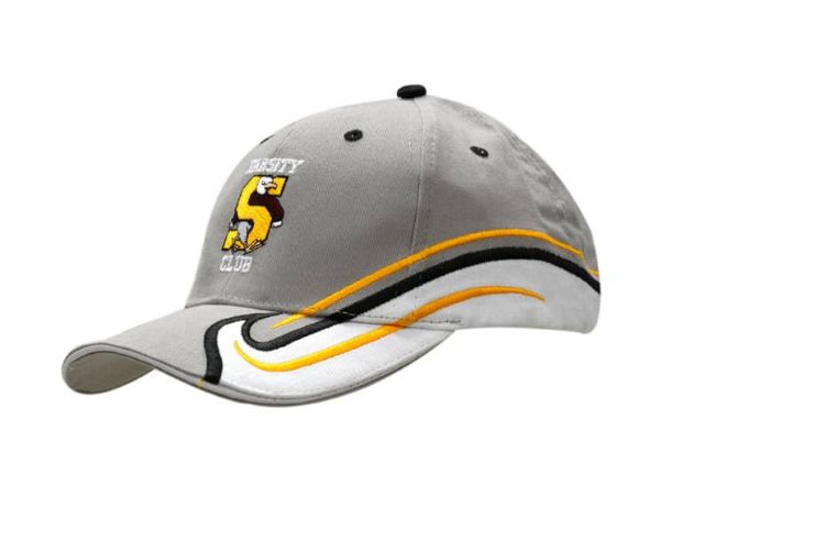 Picture of Brushed Heavy Cotton Cap with Sandwich Trim & Fabric Inserts/Embroidery on Crown & Peak