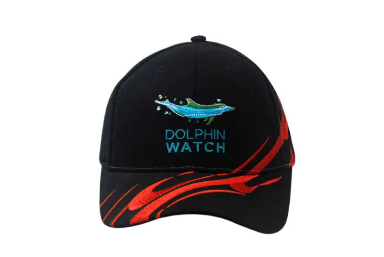 Picture of Brushed Heavy Cotton Cap with Wave Embroidery on Crown & Peak