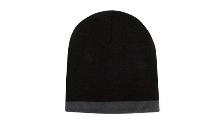 Picture of Roll Down Two Tone Acrylic Beanie
