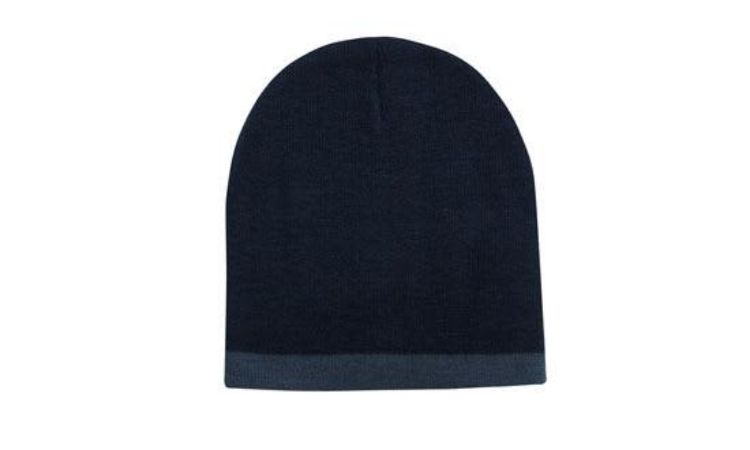 Picture of Roll Down Two Tone Acrylic Beanie