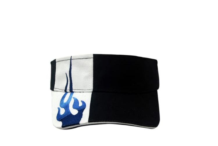 Picture of Brushed Heavy Cotton Visor with Sandwich Trim & Flame Embroidery on Crown & Peak
